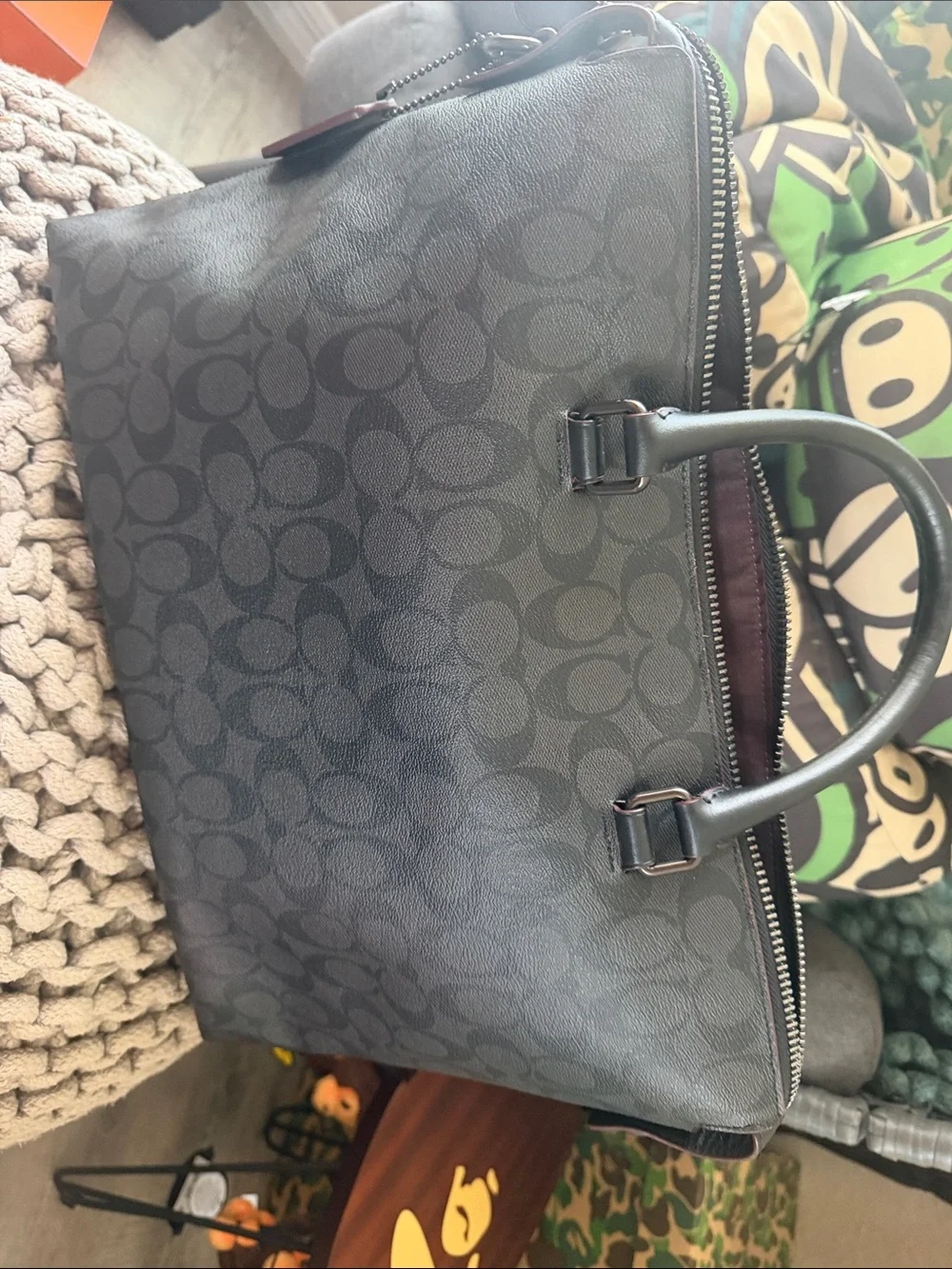 Coach Black Signature Duffle Briefcase